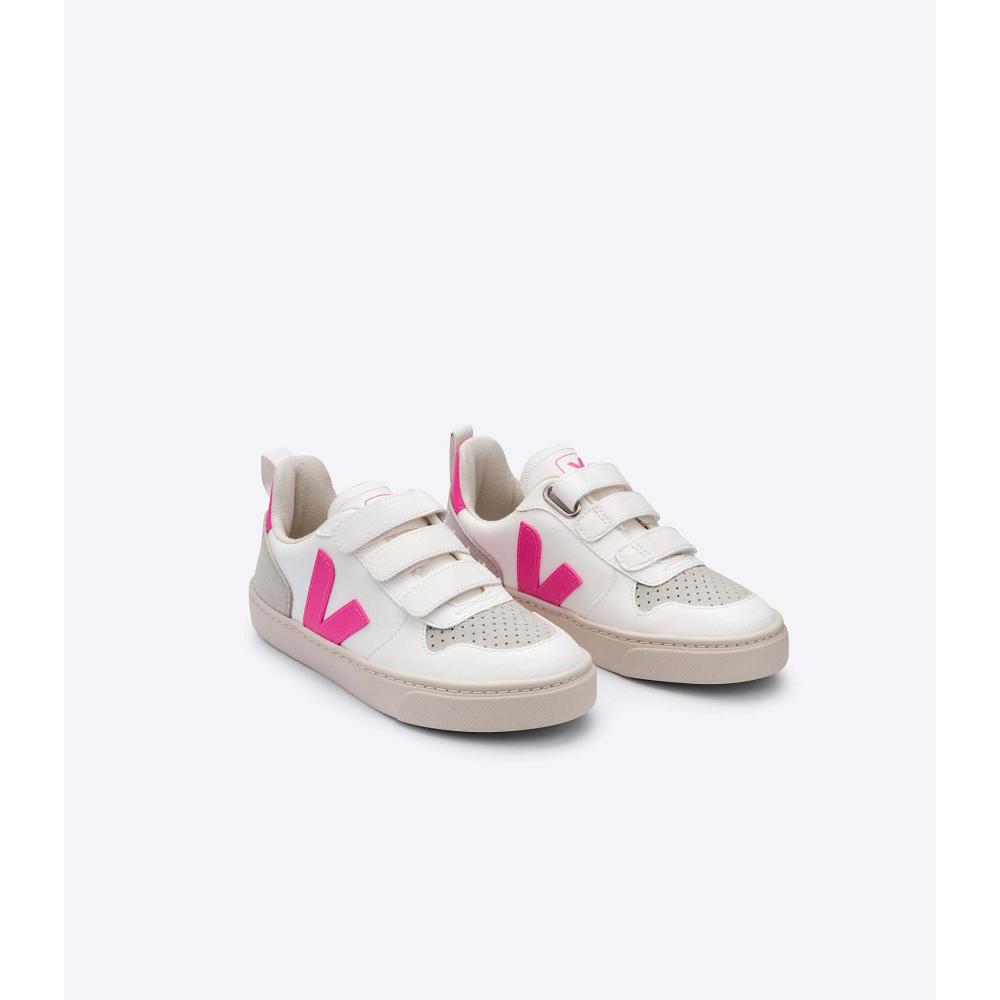 Pantofi Copii Veja V-10 CWL White/Pink | RO 786UZG